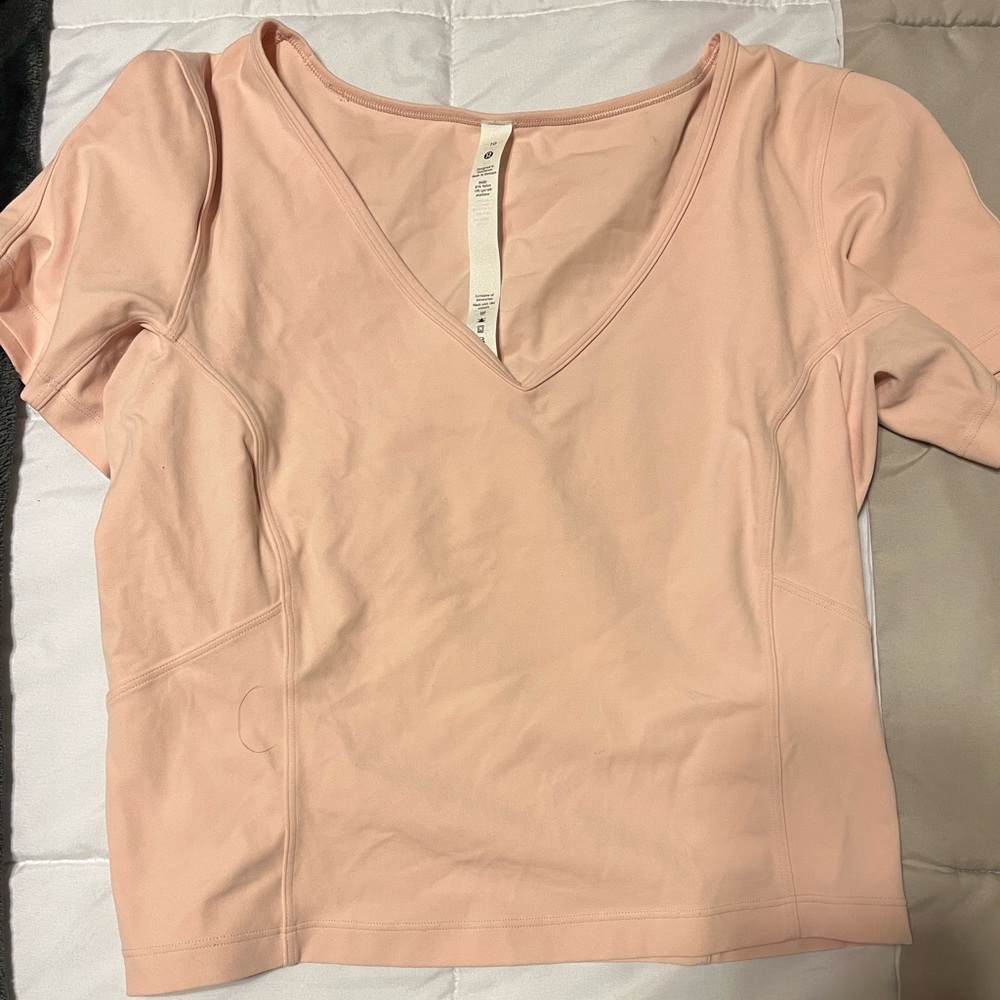 Short sleeve pink Lululemon top